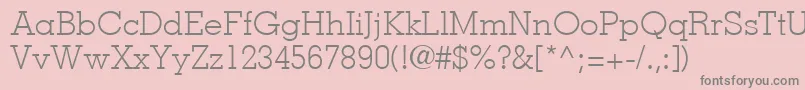 フォントMemphisLtLight – ピンクの背景に灰色の文字