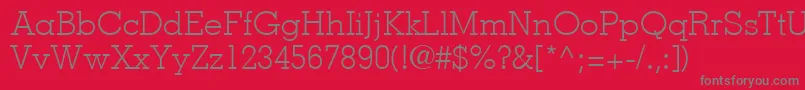 Шрифт MemphisLtLight – серые шрифты на красном фоне