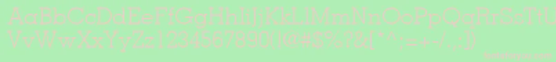 MemphisLtLight Font – Pink Fonts on Green Background