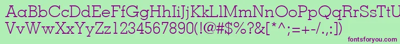 MemphisLtLight Font – Purple Fonts on Green Background