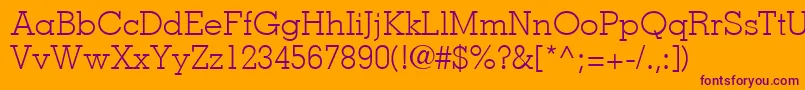 Шрифт MemphisLtLight – фиолетовые шрифты на оранжевом фоне