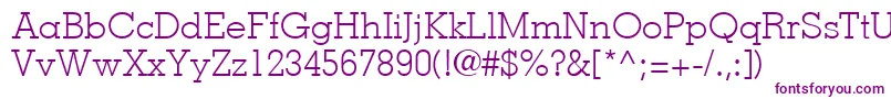 Шрифт MemphisLtLight – фиолетовые шрифты на белом фоне