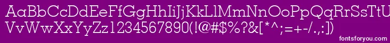 MemphisLtLight-Schriftart – Weiße Schriften auf violettem Hintergrund