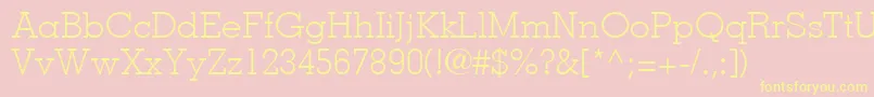 MemphisLtLight Font – Yellow Fonts on Pink Background