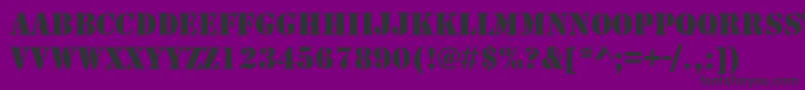 TemplateCapsSsi-Schriftart – Schwarze Schriften auf violettem Hintergrund