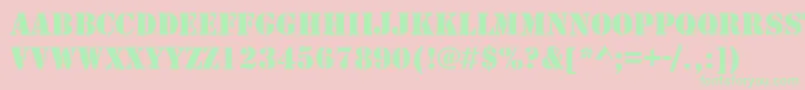 TemplateCapsSsi Font – Green Fonts on Pink Background