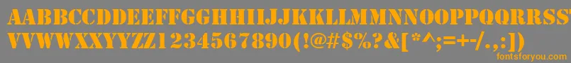 TemplateCapsSsi Font – Orange Fonts on Gray Background