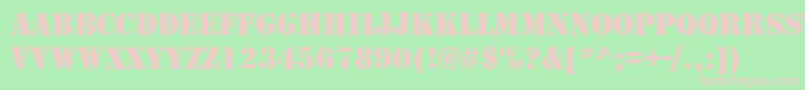 TemplateCapsSsi-Schriftart – Rosa Schriften auf grünem Hintergrund