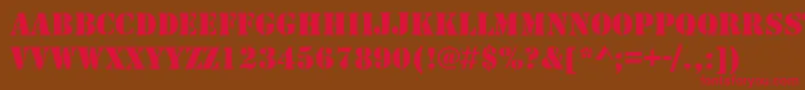 TemplateCapsSsi Font – Red Fonts on Brown Background