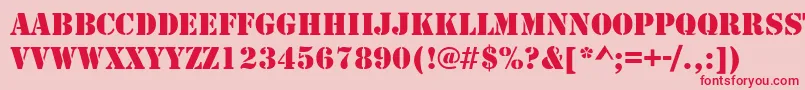 TemplateCapsSsi Font – Red Fonts on Pink Background