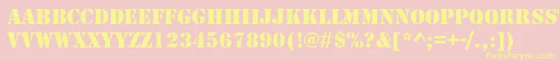 TemplateCapsSsi Font – Yellow Fonts on Pink Background