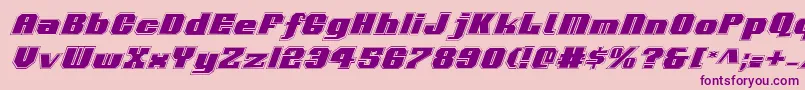 Voortrekkerpi Font – Purple Fonts on Pink Background