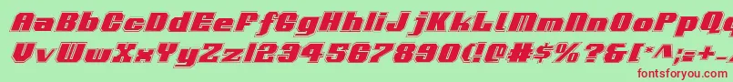 Voortrekkerpi Font – Red Fonts on Green Background