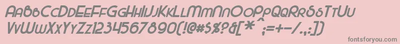 MajelBoldItalic Font – Gray Fonts on Pink Background