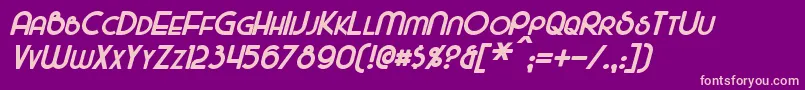 MajelBoldItalic Font – Pink Fonts on Purple Background