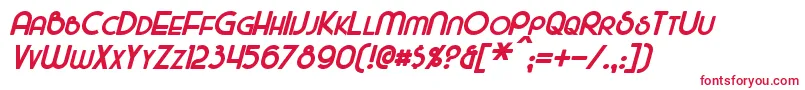 MajelBoldItalic Font – Red Fonts on White Background