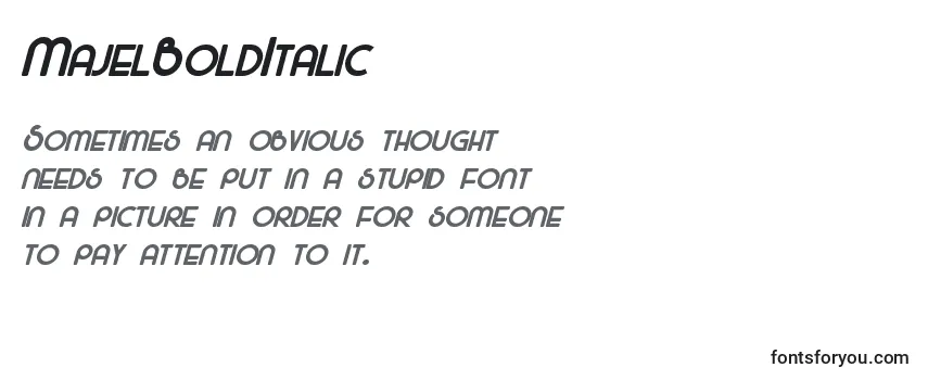 Review of the MajelBoldItalic Font