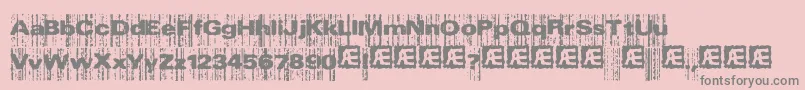 Xeroxmal Font – Gray Fonts on Pink Background