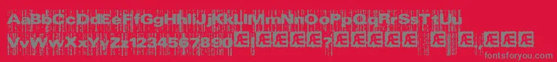 Xeroxmal Font – Gray Fonts on Red Background