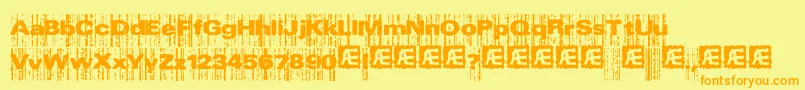 Xeroxmal Font – Orange Fonts on Yellow Background