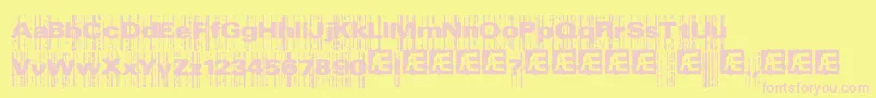 Xeroxmal Font – Pink Fonts on Yellow Background