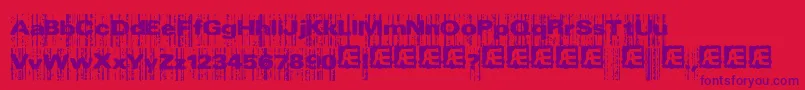 Xeroxmal Font – Purple Fonts on Red Background