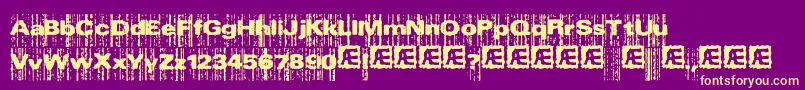 Xeroxmal Font – Yellow Fonts on Purple Background