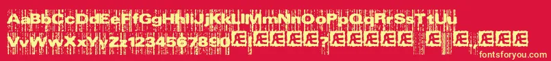 Xeroxmal Font – Yellow Fonts on Red Background