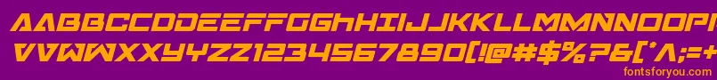 Transamericaital Font – Orange Fonts on Purple Background
