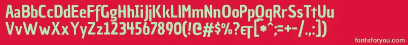 ChauphilomeneoneRegular Font – Green Fonts on Red Background