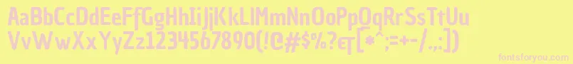 ChauphilomeneoneRegular Font – Pink Fonts on Yellow Background