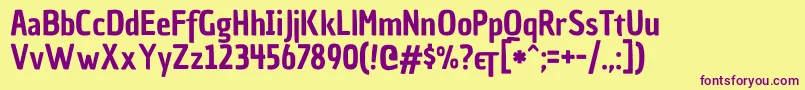 ChauphilomeneoneRegular Font – Purple Fonts on Yellow Background