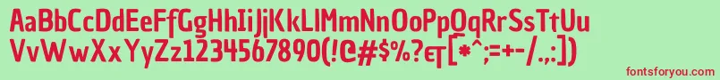 ChauphilomeneoneRegular Font – Red Fonts on Green Background