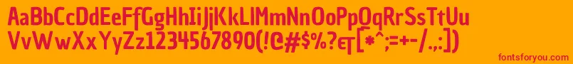 ChauphilomeneoneRegular Font – Red Fonts on Orange Background