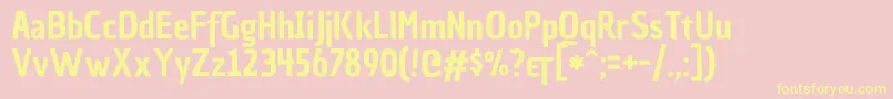 ChauphilomeneoneRegular Font – Yellow Fonts on Pink Background