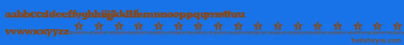 GreenMind Font – Brown Fonts on Blue Background