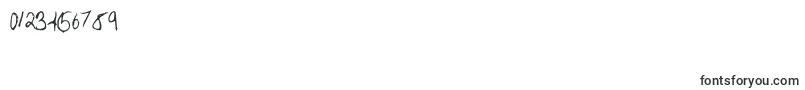 フォントSamhandwriting – 数字と数値のためのフォント