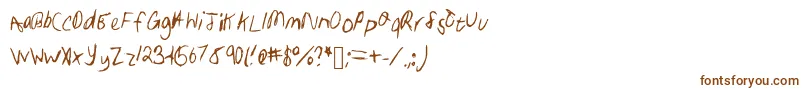 Шрифт Samhandwriting – коричневые шрифты на белом фоне