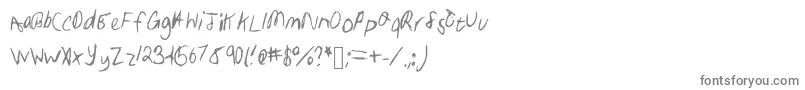 フォントSamhandwriting – 白い背景に灰色の文字