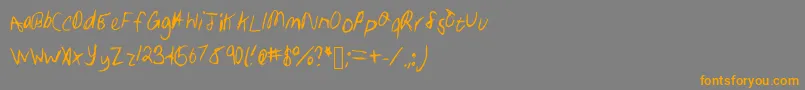 Шрифт Samhandwriting – оранжевые шрифты на сером фоне