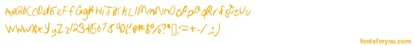 フォントSamhandwriting – 白い背景にオレンジのフォント