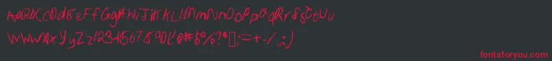 Samhandwriting Font – Red Fonts on Black Background