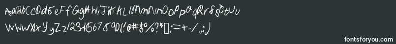 フォントSamhandwriting – 白い文字