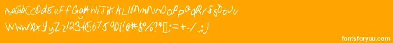 フォントSamhandwriting – オレンジの背景に白い文字