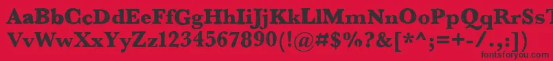 Baskinbell03x Font – Black Fonts on Red Background