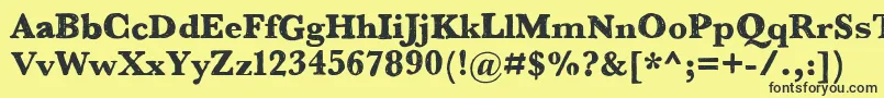 Baskinbell03x Font – Black Fonts on Yellow Background