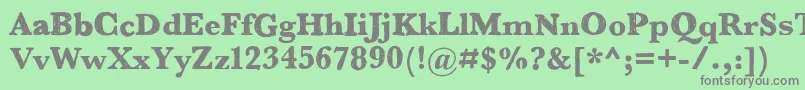 Baskinbell03x Font – Gray Fonts on Green Background