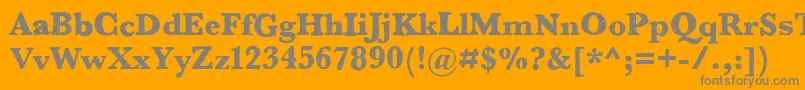 フォントBaskinbell03x – オレンジの背景に灰色の文字