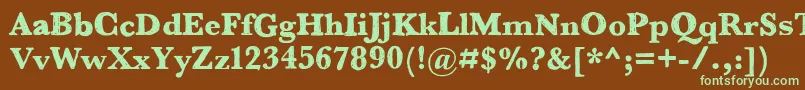 Baskinbell03x Font – Green Fonts on Brown Background