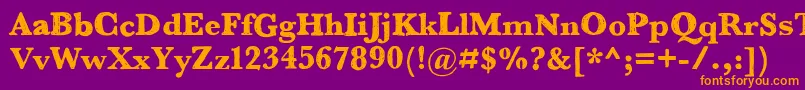 Baskinbell03x Font – Orange Fonts on Purple Background